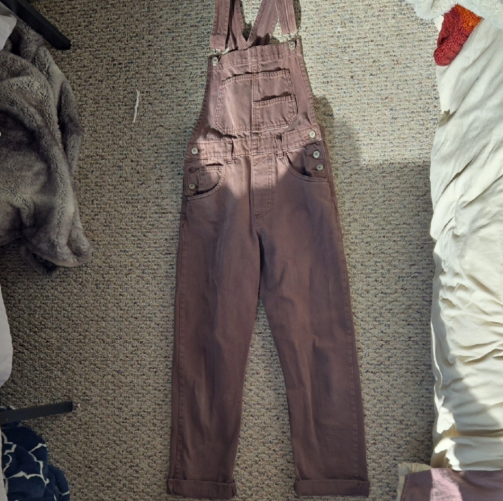 Free People Women's Tan Jeans Overalls